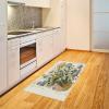 Ambesonne Eucalyptus Leaves Area Rug, Gloomy Love of Nature on Neutral Watercolor Art Background, Flat Woven Accent Rug for Living Room Bedroom Dining Room, 2′ 6″ x 5′, Mustard and Reseda Green(Green Multicolor)