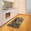 Ambesonne Eucalyptus Leaves Area Rug, Gloomy Love of Nature on Neutral Watercolor Art Background, Flat Woven Accent Rug for Living Room Bedroom Dining Room, 2′ 6″ x 5′, Mustard and Reseda Green(Sepia Multicolor)