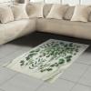 Ambesonne Eucalyptus Leaves Area Rug, Gloomy Love of Nature on Neutral Watercolor Art Background, Flat Woven Accent Rug for Living Room Bedroom Dining Room, 2′ 6″ x 5′, Mustard and Reseda Green(Ivory and Laurel Green)