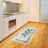 Ambesonne Eucalyptus Leaves Area Rug, Gloomy Love of Nature on Neutral Watercolor Art Background, Flat Woven Accent Rug for Living Room Bedroom Dining Room, 2′ 6″ x 5′, Mustard and Reseda Green(Reseda Green Yellow Grey)