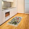 Ambesonne Eucalyptus Leaves Area Rug, Gloomy Love of Nature on Neutral Watercolor Art Background, Flat Woven Accent Rug for Living Room Bedroom Dining Room, 2′ 6″ x 5′, Mustard and Reseda Green(Champagne and Multicolor)