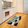 Ambesonne Eucalyptus Leaves Area Rug, Gloomy Love of Nature on Neutral Watercolor Art Background, Flat Woven Accent Rug for Living Room Bedroom Dining Room, 2′ 6″ x 5′, Mustard and Reseda Green(Black Blue Grey and Green)