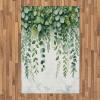 Ambesonne Eucalyptus Leaves Area Rug, Gloomy Love of Nature on Neutral Watercolor Art Background, Flat Woven Accent Rug for Living Room Bedroom Dining Room, 2′ 6″ x 5′, Mustard and Reseda Green(Fern Green Pastel Yellow)