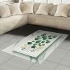 Ambesonne Eucalyptus Leaves Area Rug, Gloomy Love of Nature on Neutral Watercolor Art Background, Flat Woven Accent Rug for Living Room Bedroom Dining Room, 2′ 6″ x 5′, Mustard and Reseda Green(Reseda Green Yellow Grey)
