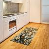 Ambesonne Eucalyptus Leaves Area Rug, Gloomy Love of Nature on Neutral Watercolor Art Background, Flat Woven Accent Rug for Living Room Bedroom Dining Room, 2′ 6″ x 5′, Mustard and Reseda Green(Amber Laurel Green)