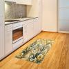Ambesonne Eucalyptus Leaves Area Rug, Gloomy Love of Nature on Neutral Watercolor Art Background, Flat Woven Accent Rug for Living Room Bedroom Dining Room, 2′ 6″ x 5′, Mustard and Reseda Green(Mustard and Laurel Green)
