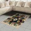 Ambesonne Eucalyptus Leaves Area Rug, Gloomy Love of Nature on Neutral Watercolor Art Background, Flat Woven Accent Rug for Living Room Bedroom Dining Room, 2′ 6″ x 5′, Mustard and Reseda Green(Eggshell Maroon Green)