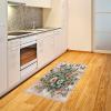 Ambesonne Eucalyptus Leaves Area Rug, Gloomy Love of Nature on Neutral Watercolor Art Background, Flat Woven Accent Rug for Living Room Bedroom Dining Room, 2′ 6″ x 5′, Mustard and Reseda Green(Pale Rose Laurel Green)