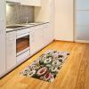 Ambesonne Eucalyptus Leaves Area Rug, Gloomy Love of Nature on Neutral Watercolor Art Background, Flat Woven Accent Rug for Living Room Bedroom Dining Room, 2′ 6″ x 5′, Mustard and Reseda Green(Blush Forest Green Pink)