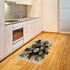 Ambesonne Eucalyptus Leaves Area Rug, Gloomy Love of Nature on Neutral Watercolor Art Background, Flat Woven Accent Rug for Living Room Bedroom Dining Room, 2′ 6″ x 5′, Mustard and Reseda Green(Eggshell Maroon Green)