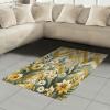 Ambesonne Eucalyptus Leaves Area Rug, Gloomy Love of Nature on Neutral Watercolor Art Background, Flat Woven Accent Rug for Living Room Bedroom Dining Room, 2′ 6″ x 5′, Mustard and Reseda Green(Mustard and Laurel Green)