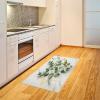 Ambesonne Eucalyptus Leaves Area Rug, Gloomy Love of Nature on Neutral Watercolor Art Background, Flat Woven Accent Rug for Living Room Bedroom Dining Room, 2′ 6″ x 5′, Mustard and Reseda Green(Peacock Green Mustard)