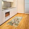 Ambesonne Eucalyptus Leaves Area Rug, Gloomy Love of Nature on Neutral Watercolor Art Background, Flat Woven Accent Rug for Living Room Bedroom Dining Room, 2′ 6″ x 5′, Mustard and Reseda Green(Blush Eggshell Amber)