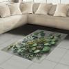 Ambesonne Eucalyptus Leaves Area Rug, Gloomy Love of Nature on Neutral Watercolor Art Background, Flat Woven Accent Rug for Living Room Bedroom Dining Room, 2′ 6″ x 5′, Mustard and Reseda Green(Mustard and Reseda Green)