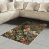 Ambesonne Eucalyptus Leaves Area Rug, Gloomy Love of Nature on Neutral Watercolor Art Background, Flat Woven Accent Rug for Living Room Bedroom Dining Room, 2′ 6″ x 5′, Mustard and Reseda Green(Sepia Multicolor)