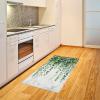 Ambesonne Eucalyptus Leaves Area Rug, Gloomy Love of Nature on Neutral Watercolor Art Background, Flat Woven Accent Rug for Living Room Bedroom Dining Room, 2′ 6″ x 5′, Mustard and Reseda Green(Fern Green Pastel Yellow)