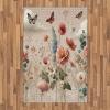 Ambesonne Eucalyptus Leaves Area Rug, Gloomy Love of Nature on Neutral Watercolor Art Background, Flat Woven Accent Rug for Living Room Bedroom Dining Room, 2′ 6″ x 5′, Mustard and Reseda Green(Rose Warm Taupe Green)