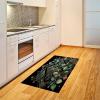 Ambesonne Eucalyptus Leaves Area Rug, Gloomy Love of Nature on Neutral Watercolor Art Background, Flat Woven Accent Rug for Living Room Bedroom Dining Room, 2′ 6″ x 5′, Mustard and Reseda Green(Black Laurel Green Amber)