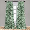 Ambesonne Floral Curtains, Flower Branches Blossoming in Minimalist Design Neutral Botanical, Window Treatments 2 Panel Set for Living Room Bedroom, Pair of – 28″ x 84″, Taupe Grey and Dark Blue Grey(Green Teal Pastel Green)