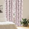 Ambesonne Floral Curtains, Flower Branches Blossoming in Minimalist Design Neutral Botanical, Window Treatments 2 Panel Set for Living Room Bedroom, Pair of – 28″ x 84″, Taupe Grey and Dark Blue Grey(Soft Pink Umber and Indigo)