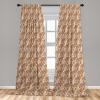 Ambesonne Floral Curtains, Flower Branches Blossoming in Minimalist Design Neutral Botanical, Window Treatments 2 Panel Set for Living Room Bedroom, Pair of – 28″ x 84″, Taupe Grey and Dark Blue Grey(Marigold and Multicolor)