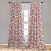 Ambesonne Floral Curtains, Flower Branches Blossoming in Minimalist Design Neutral Botanical, Window Treatments 2 Panel Set for Living Room Bedroom, Pair of – 28″ x 84″, Taupe Grey and Dark Blue Grey(Pale Mauve and Dried Rose)