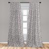 Ambesonne Floral Curtains, Flower Branches Blossoming in Minimalist Design Neutral Botanical, Window Treatments 2 Panel Set for Living Room Bedroom, Pair of – 28″ x 84″, Taupe Grey and Dark Blue Grey(Taupe Grey and Dark Blue Grey)
