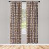 Ambesonne Floral Curtains, Flower Branches Blossoming in Minimalist Design Neutral Botanical, Window Treatments 2 Panel Set for Living Room Bedroom, Pair of – 28″ x 84″, Taupe Grey and Dark Blue Grey(Indigo and Almond)