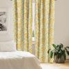 Ambesonne Floral Curtains, Flower Branches Blossoming in Minimalist Design Neutral Botanical, Window Treatments 2 Panel Set for Living Room Bedroom, Pair of – 28″ x 84″, Taupe Grey and Dark Blue Grey(Marigold Pale Seafoam)