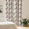 Ambesonne Floral Curtains, Flower Branches Blossoming in Minimalist Design Neutral Botanical, Window Treatments 2 Panel Set for Living Room Bedroom, Pair of – 28″ x 84″, Taupe Grey and Dark Blue Grey(Sage Green Dried Rose)