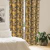 Ambesonne Floral Curtains, Flower Branches Blossoming in Minimalist Design Neutral Botanical, Window Treatments 2 Panel Set for Living Room Bedroom, Pair of – 28″ x 84″, Taupe Grey and Dark Blue Grey(Marigold Charcoal Grey)