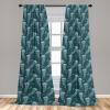 Ambesonne Floral Curtains, Flower Branches Blossoming in Minimalist Design Neutral Botanical, Window Treatments 2 Panel Set for Living Room Bedroom, Pair of – 28″ x 84″, Taupe Grey and Dark Blue Grey(Hunter Green and Ceil Blue)