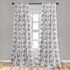 Ambesonne Floral Curtains, Flower Branches Blossoming in Minimalist Design Neutral Botanical, Window Treatments 2 Panel Set for Living Room Bedroom, Pair of – 28″ x 84″, Taupe Grey and Dark Blue Grey(Dark Purple Grey and White)