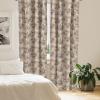 Ambesonne Floral Curtains, Flower Branches Blossoming in Minimalist Design Neutral Botanical, Window Treatments 2 Panel Set for Living Room Bedroom, Pair of – 28″ x 84″, Taupe Grey and Dark Blue Grey(Warm Taupe and Champagne)