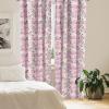 Ambesonne Floral Curtains, Flower Branches Blossoming in Minimalist Design Neutral Botanical, Window Treatments 2 Panel Set for Living Room Bedroom, Pair of – 28″ x 84″, Taupe Grey and Dark Blue Grey(Pale Purple Rose Green)