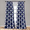 Ambesonne Floral Curtains, Flower Branches Blossoming in Minimalist Design Neutral Botanical, Window Treatments 2 Panel Set for Living Room Bedroom, Pair of – 28″ x 84″, Taupe Grey and Dark Blue Grey(Dark Blue Earth Yellow)
