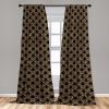 Ambesonne Floral Curtains, Flower Branches Blossoming in Minimalist Design Neutral Botanical, Window Treatments 2 Panel Set for Living Room Bedroom, Pair of – 28″ x 84″, Taupe Grey and Dark Blue Grey(Charcoal Grey and Marigold)