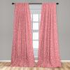 Ambesonne Floral Curtains, Flower Branches Blossoming in Minimalist Design Neutral Botanical, Window Treatments 2 Panel Set for Living Room Bedroom, Pair of – 28″ x 84″, Taupe Grey and Dark Blue Grey(Coral and White)