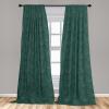 Ambesonne Floral Curtains, Flower Branches Blossoming in Minimalist Design Neutral Botanical, Window Treatments 2 Panel Set for Living Room Bedroom, Pair of – 28″ x 84″, Taupe Grey and Dark Blue Grey(Teal Earth Yellow)