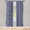 Ambesonne Floral Curtains, Flower Branches Blossoming in Minimalist Design Neutral Botanical, Window Treatments 2 Panel Set for Living Room Bedroom, Pair of – 28″ x 84″, Taupe Grey and Dark Blue Grey(Navy Blue and Eggshell)