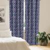 Ambesonne Floral Curtains, Flower Branches Blossoming in Minimalist Design Neutral Botanical, Window Treatments 2 Panel Set for Living Room Bedroom, Pair of – 28″ x 84″, Taupe Grey and Dark Blue Grey(Night Blue and Pale Pink)