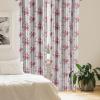 Ambesonne Floral Curtains, Flower Branches Blossoming in Minimalist Design Neutral Botanical, Window Treatments 2 Panel Set for Living Room Bedroom, Pair of – 28″ x 84″, Taupe Grey and Dark Blue Grey(Pink Mauve Eggshell)