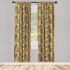 Ambesonne Floral Curtains, Flower Branches Blossoming in Minimalist Design Neutral Botanical, Window Treatments 2 Panel Set for Living Room Bedroom, Pair of – 28″ x 84″, Taupe Grey and Dark Blue Grey(Marigold Charcoal Grey)