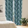 Ambesonne Floral Curtains, Flower Branches Blossoming in Minimalist Design Neutral Botanical, Window Treatments 2 Panel Set for Living Room Bedroom, Pair of – 28″ x 84″, Taupe Grey and Dark Blue Grey(Hunter Green and Ceil Blue)