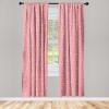 Ambesonne Floral Curtains, Flower Branches Blossoming in Minimalist Design Neutral Botanical, Window Treatments 2 Panel Set for Living Room Bedroom, Pair of – 28″ x 84″, Taupe Grey and Dark Blue Grey(Coral and White)