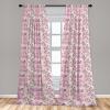 Ambesonne Floral Curtains, Flower Branches Blossoming in Minimalist Design Neutral Botanical, Window Treatments 2 Panel Set for Living Room Bedroom, Pair of – 28″ x 84″, Taupe Grey and Dark Blue Grey(Pale Purple Rose Green)