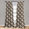 Ambesonne Floral Curtains, Flower Branches Blossoming in Minimalist Design Neutral Botanical, Window Treatments 2 Panel Set for Living Room Bedroom, Pair of – 28″ x 84″, Taupe Grey and Dark Blue Grey(Warm Taupe and Dark Grey)