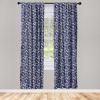 Ambesonne Floral Curtains, Flower Branches Blossoming in Minimalist Design Neutral Botanical, Window Treatments 2 Panel Set for Living Room Bedroom, Pair of – 28″ x 84″, Taupe Grey and Dark Blue Grey(Night Blue and Pale Pink)