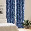 Ambesonne Floral Curtains, Flower Branches Blossoming in Minimalist Design Neutral Botanical, Window Treatments 2 Panel Set for Living Room Bedroom, Pair of – 28″ x 84″, Taupe Grey and Dark Blue Grey(Sea Blue Indigo)