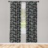 Ambesonne Floral Curtains, Flower Branches Blossoming in Minimalist Design Neutral Botanical, Window Treatments 2 Panel Set for Living Room Bedroom, Pair of – 28″ x 84″, Taupe Grey and Dark Blue Grey(Black Coral and Teal)